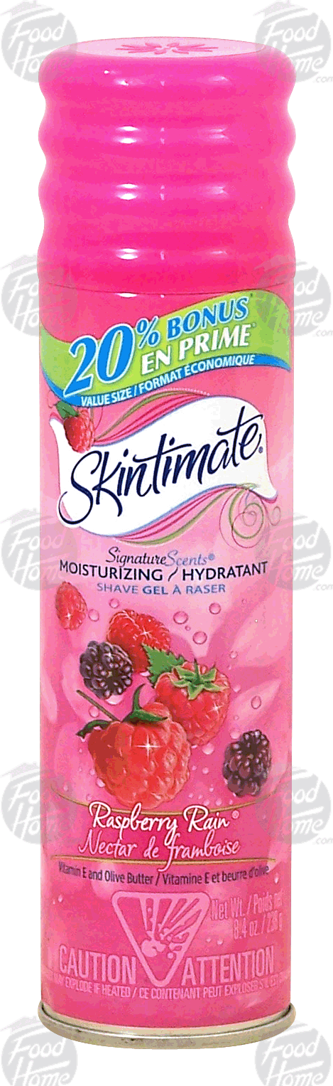 Skintimate Signature Scents Raspberry Rain; moisturizing shave gel with vitamin e and olive butter Full-Size Picture